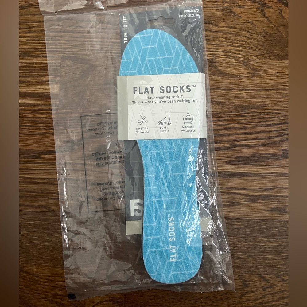Women's Blue No-Show Flat Socks